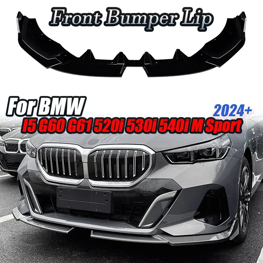 

G60 G61 M Sport For BMW 5 Series I5 M60 525i 530i 540i 2024 2025 Car Front Bumper Lip Splitter Diffuser Body Kit Spoiler Trim