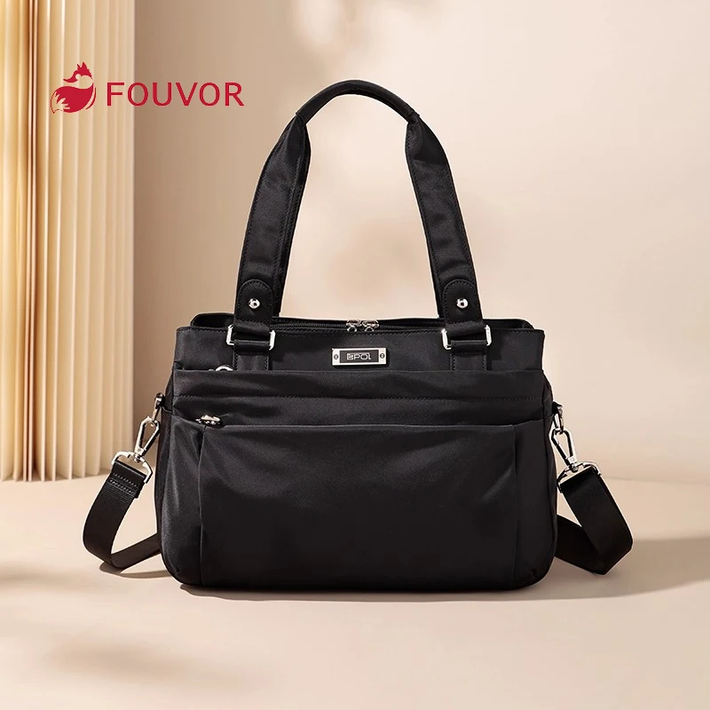 

FOUVOR Повседневная большая сумка 2025 Водоотталкивающая нейлоновая ткань с несколькими карманами Сумка большой вместимости Женская сумка через плечо 7222