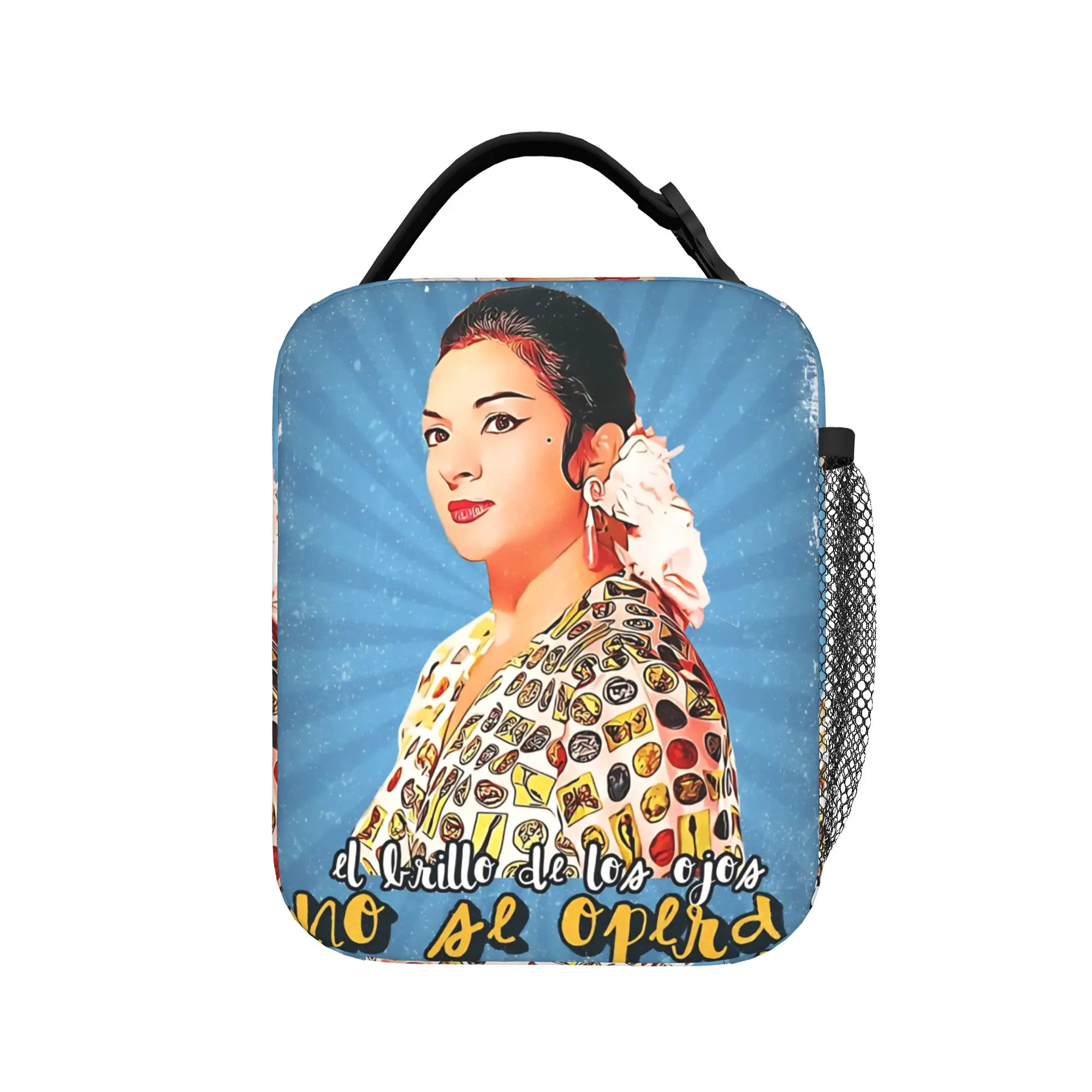 Lola Flores The shine of the eyes  Insulated Lunch Bag Thermal Bag Reusable,Lunch Container  Large Tote Lunch Box Office  Travel