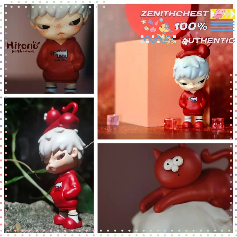 

POPMART Hirono, ограниченная серия, набор подвесных карточек, фигурка Dead Silence Keith Haring the Fleeting Years, Коллекционная художественная фигурка