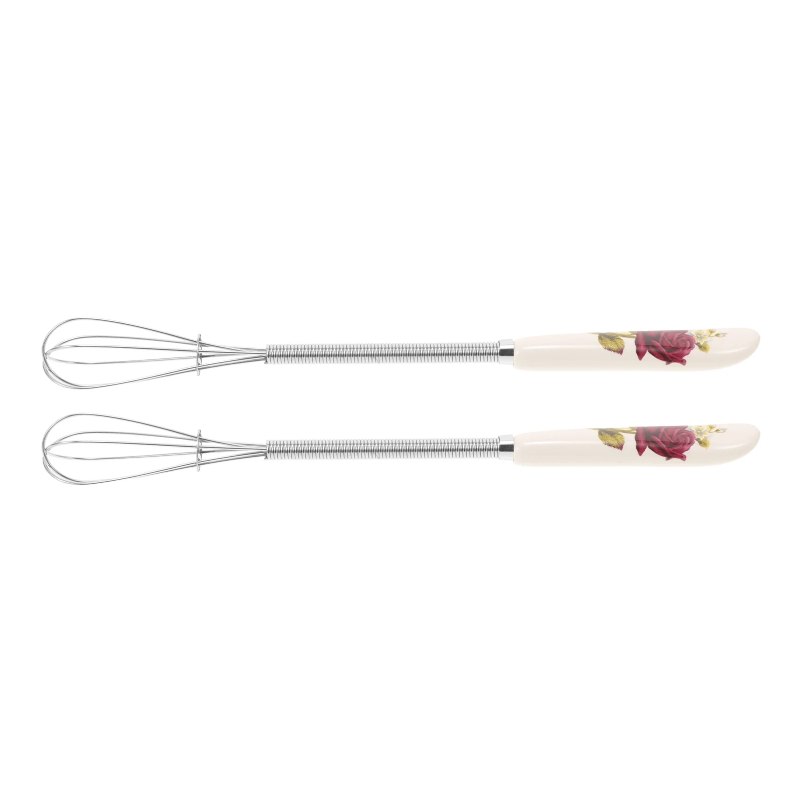 

2pcs Stainless Steel Egg Handheld Manual Whisking Tool For Cream Sauce Baking Cooking Household Kitchen Supplies Wire Whisk