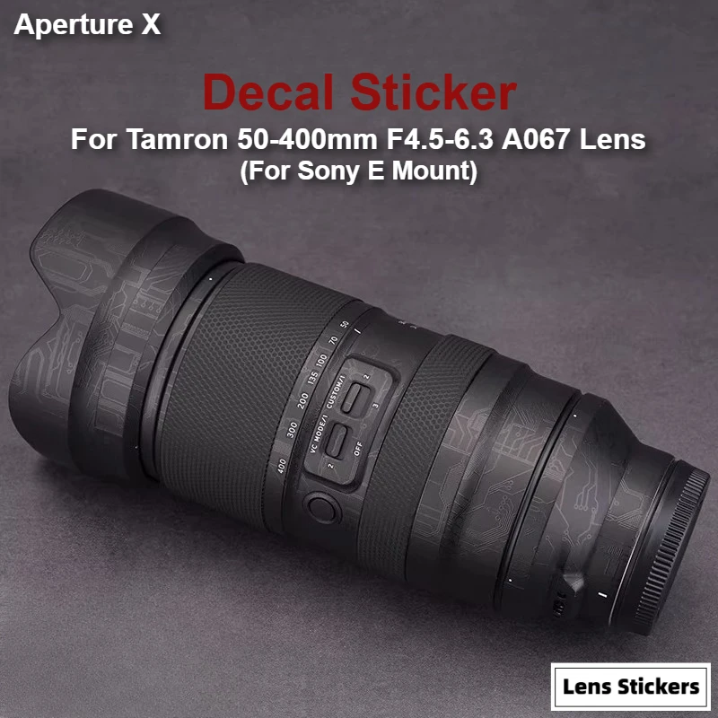 タムロン-50-400mm-f45-63-a067-レンズ用-ソニー-e-マウント用-デカールスキンビニールラップフィルムレンズ保護ステッカー