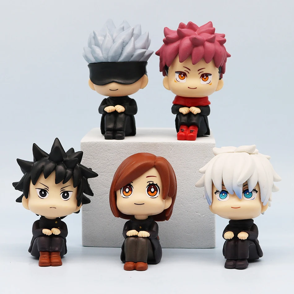 9cm Anime Jujutsu Kaisen Figure Itadori Yuji Gojo Satori Fushiguro Megumi Kugisaki Kawaii Toy Car Decoration PVC Model Gift