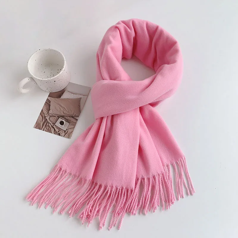 

Classic solid color cashmere warm scarf Autumn and winter warm scarf fashion simple 70X180cm