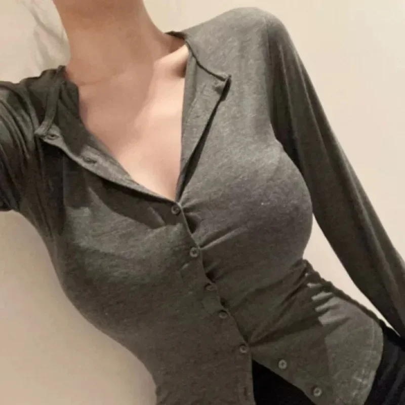 مريحة الكورية نمط سوان الرقبة تي شيرت سترة مفتوحة تسليط الضوء على شكل الجسم لينة لطيف يشعر محبوك كم كامل المرأة الأعلى