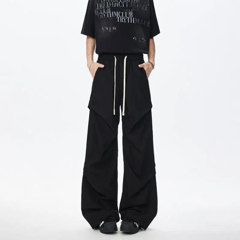 

Men's Summer Thin Qui Dry Ice Silk Workwear Pants Loose Straight Leg Casual Sports Trousers Faionable Brand Durable