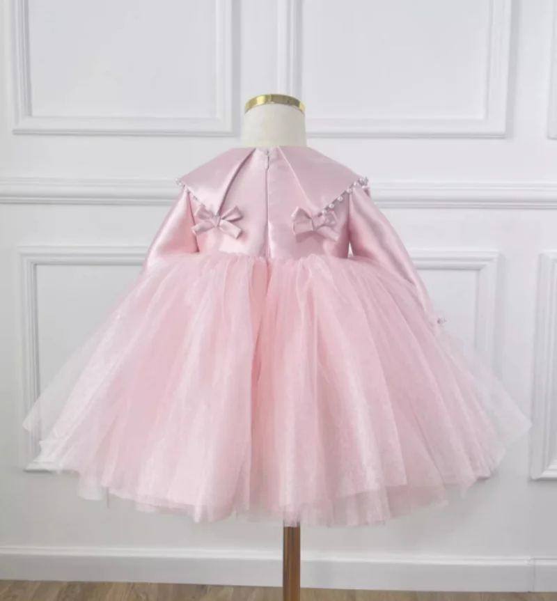 12m 18m 24m Baby Mädchen Prinzessin Kleid weiches Futter Säugling Geburtstag Outfits Kleinkind Mädchen Blume Bogen Abend Party Tutu Kleid