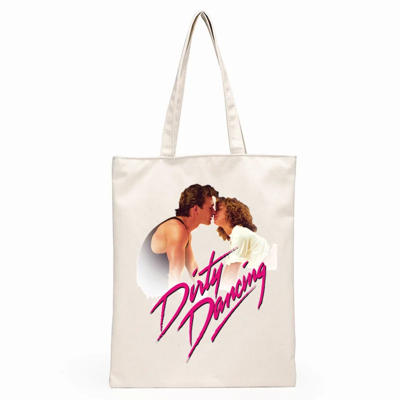 Dança suja simples pacote feminino elegante bolsa de lona bolsas de ombro casual compras meninas bolsa