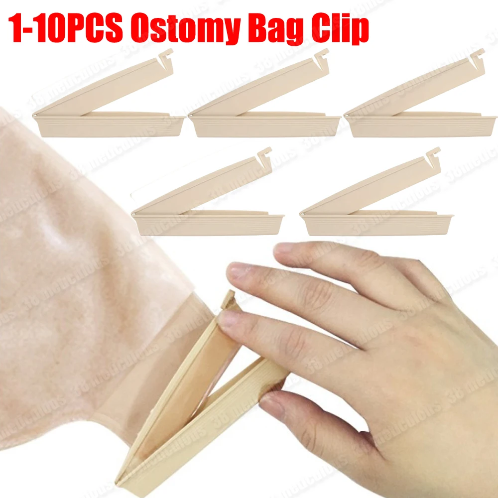 

1-10PCS Ostomy Bag Clip Drainable Pouch Clamp Tail Closure Leak- Proof Colostomy Sealing Bar Postoperative Fistula Accessories