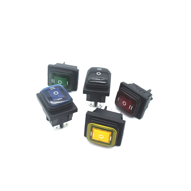 6Pin Auto Boat Marine Rocker Switch Sealed Waterproof Dust-proof With LED Three-speed Forward Reversing