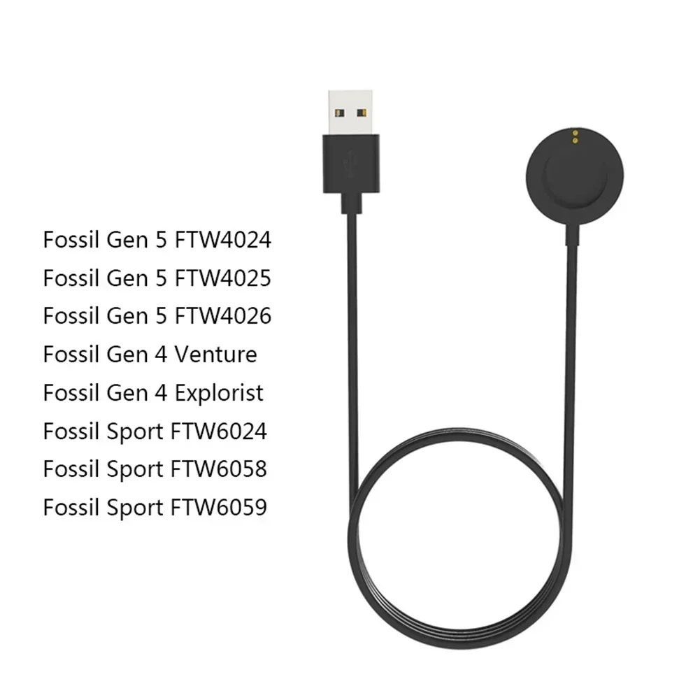 Replacement Wireless Charging Cable Dock Part 100cm Line Automatic Power Off Fast Charging For Fossil GEN 4th%5th