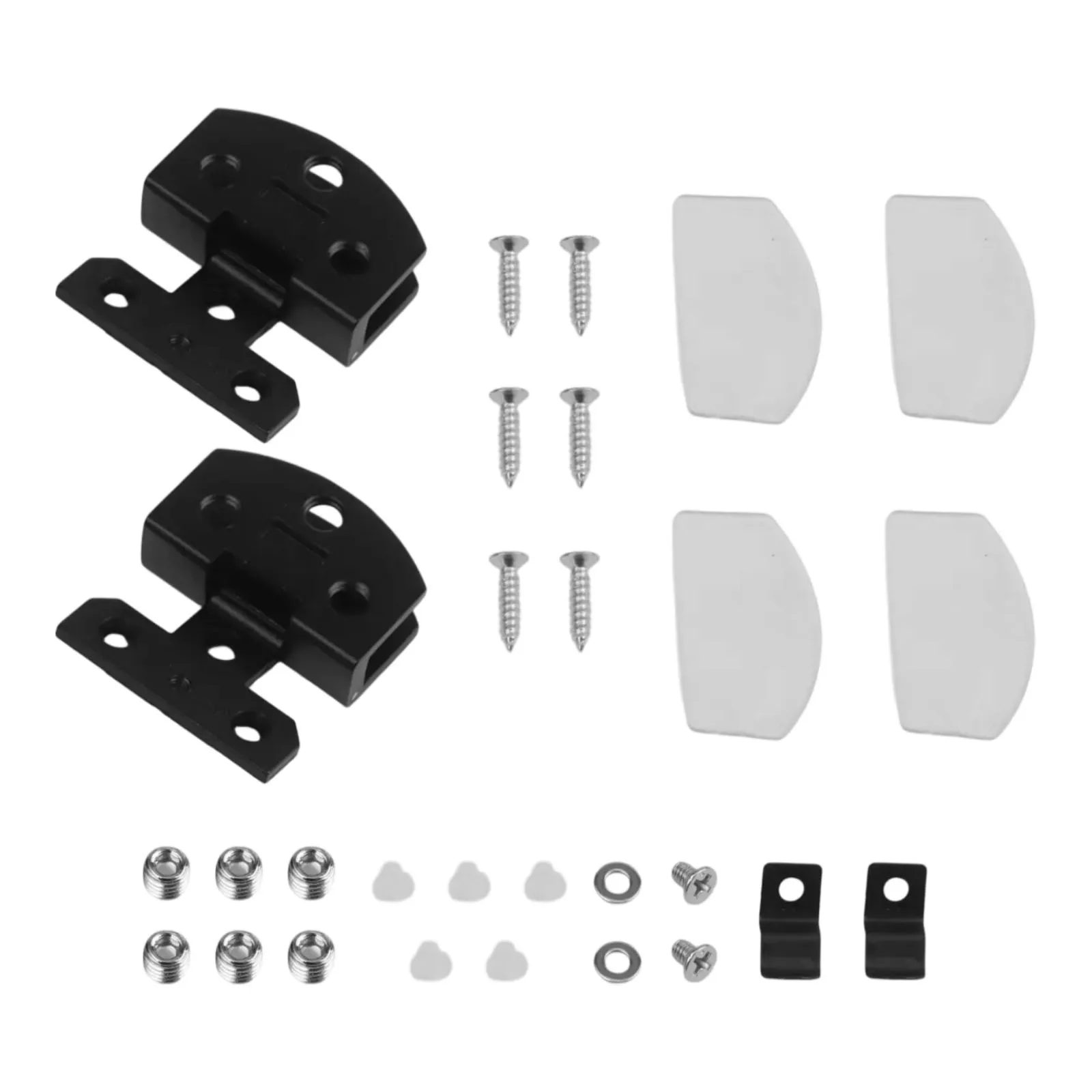 1pc/2pc Glass Door Hinge Wine Cabinet Door Hinge Drill-free Frameless Clamp Side Mounted Door Hinge Furnitures Hardware Accessor