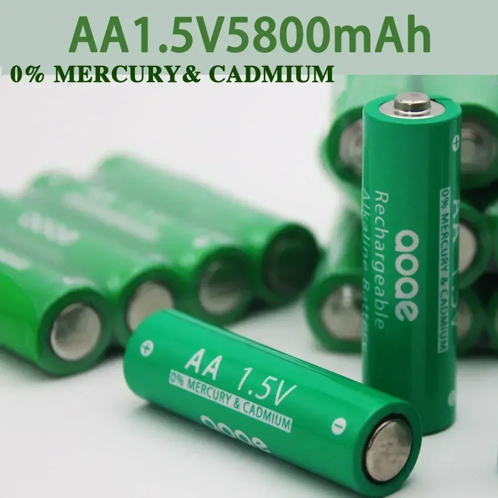 2024-1.5V AA New2~20pcs/lot Brand AA Rechargeable Battery 5800mah  New Alkaline Rechargeable Batery for Led Light Toy Mp3