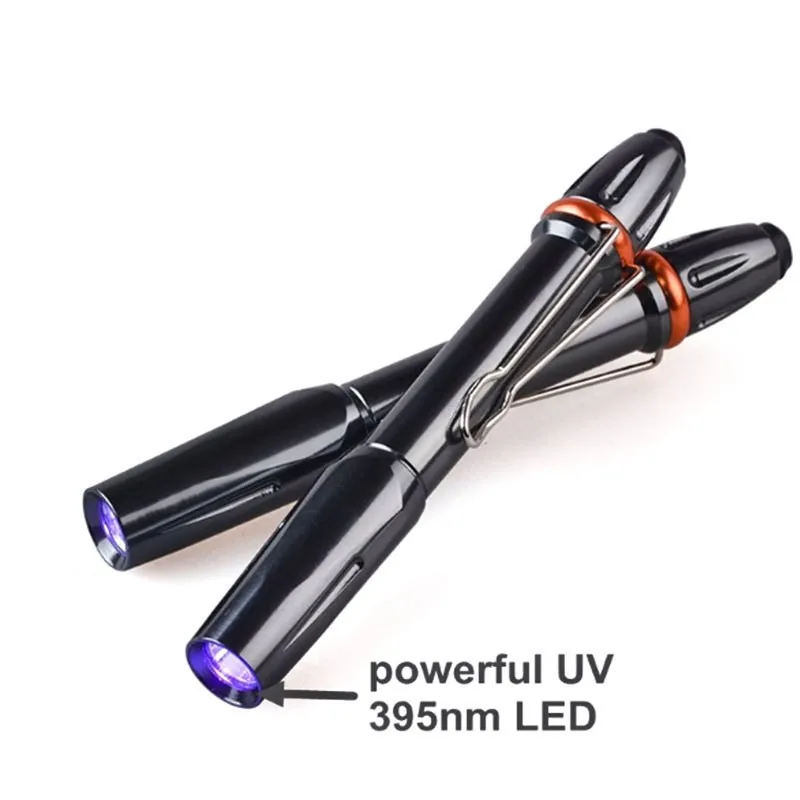 3W Mini lampada a penna UV a luce forte, torcia per rilevamento di denaro 365nm, torcia UV per rilevamento di urina per animali domestici AAA