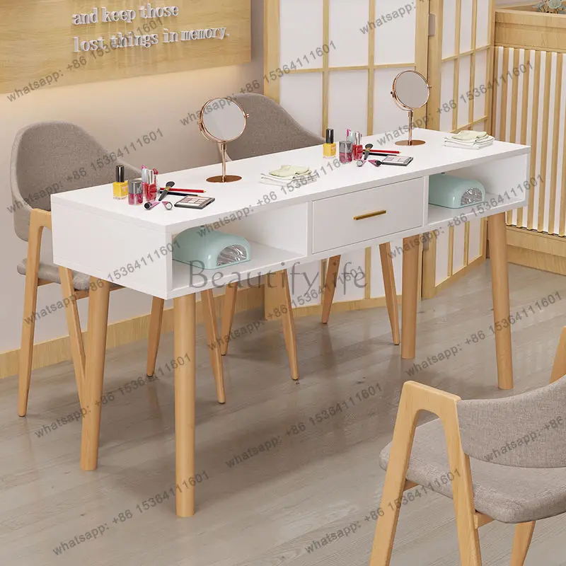 

Organizer Drawer Modern Nail Table Simple Nordic Beauty Unique Manicure Table Design Storage Mesa De Manicurista Salon Furniture