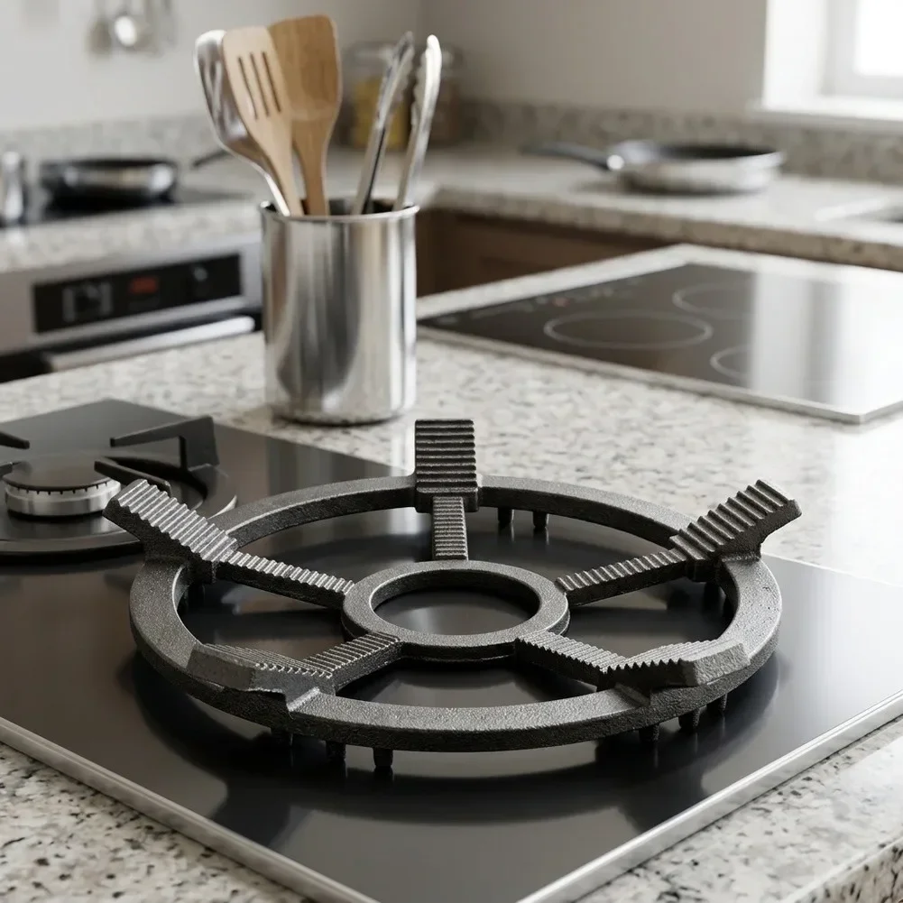 1Pcs Kitchen Non-Slip Gas Stove Bracket 2-in-1 Height Extension Pot Wok Support Bracket Extension Stand Replacement Accessory