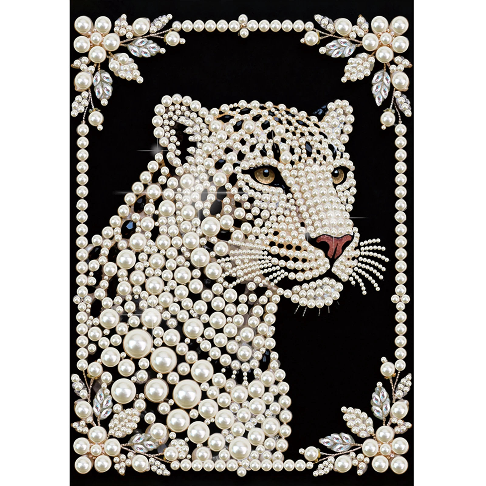 

Leopard Special Shaped DIY Partial Drill Diamond Art Pearl Painting Kit for Adults Beginners Home Decor Art Craft Pearl Diamond Painting 30x40cm