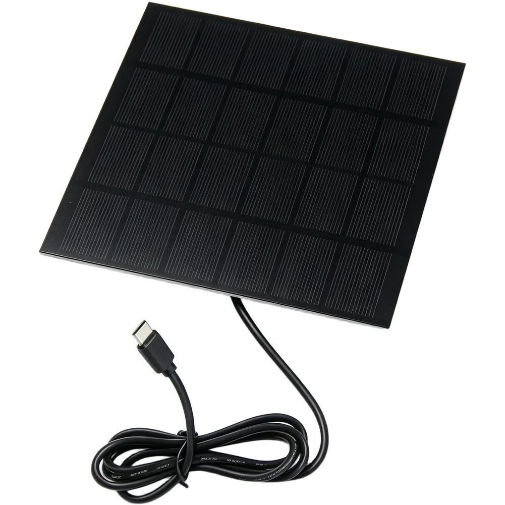 6V For 3w Monocrystalline for solar Panel for Outdoor Security Camera Charging via Type C 145x145mm Compact Design