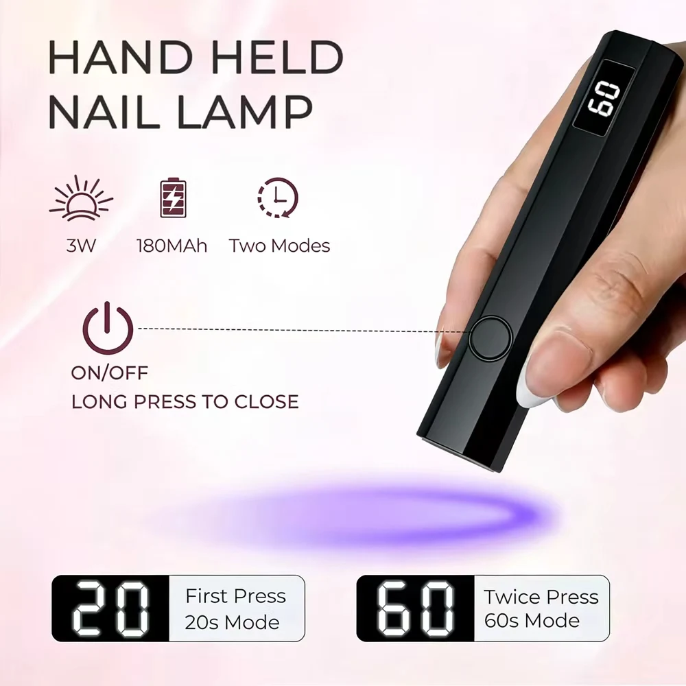 Portable Nail Dryer Machine USB Mini Nail Dryer Lamp UV LED Nail Light for Curing All Nail Gel Nail Lamp Home Salon