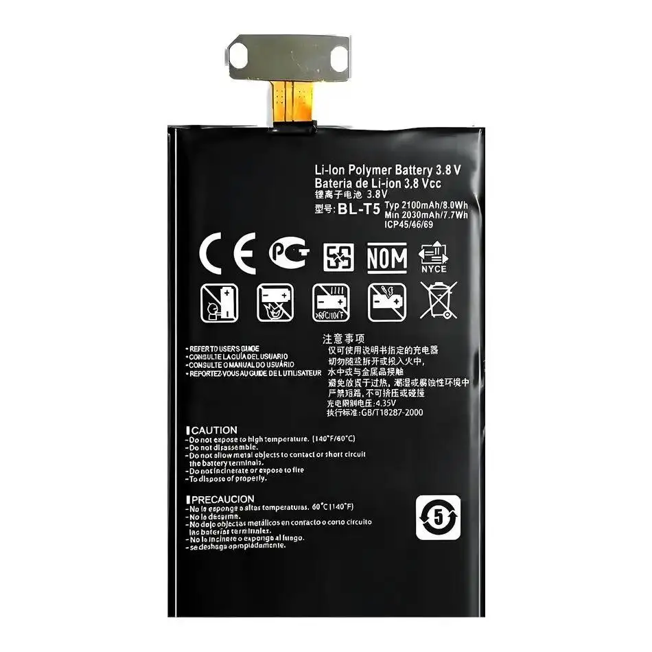 

Mobile Phone Battery Long-Lasting Performance BL-T5 BL-T19 BL-T9 2100-2700Mah For LG Google Optimus 4 5 Nexus 5X G Lte 4G