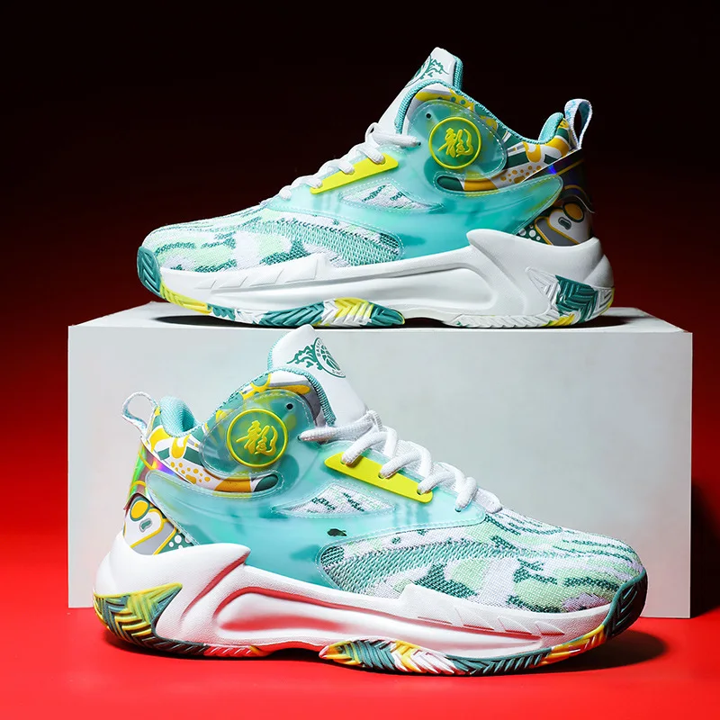 

2026 New Men Basketball Shoes Field Training Sports Tennis Shoes Male Sneakers Non Slip Luxury Basketball Shoes For Children