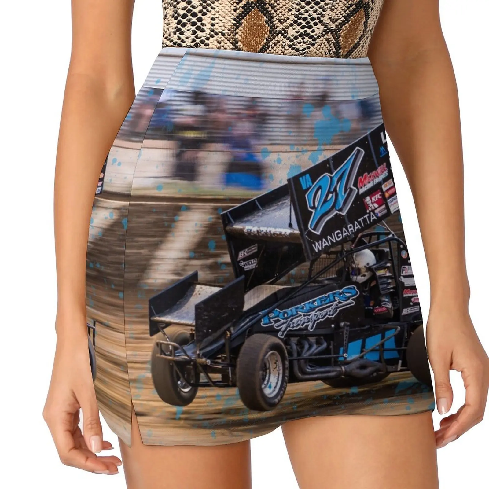 Wheels up, arms up, let's go sprint car racing! Mini Skirt women's clothing korea stylish Dresses
