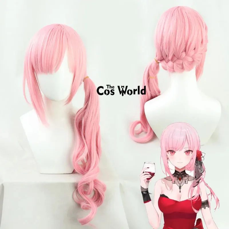 

aaa12 3Virtual YouTuber VTuber Hololive English Mori Calliope Anime Cosplay Wigs Fiber Heat Resistant Synthetic Hair + Wig Cap
