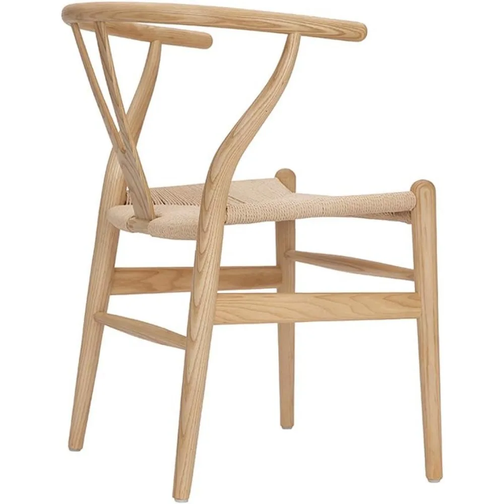 Houten Wishbone Stoelen Beuken, Y-Vormige Rugleuning Dineren Midden Eeuw Stoel, Essenhout/Natuurlijk Hout