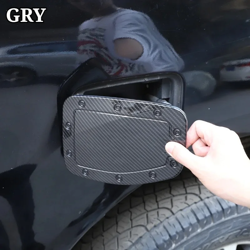 Car Fuel Tank Cap Cover Trim For Ford Ranger Wildtrak T6 T7 T8 2015-2021 ABS Carbon Fiber Pattern Exterior Accessories