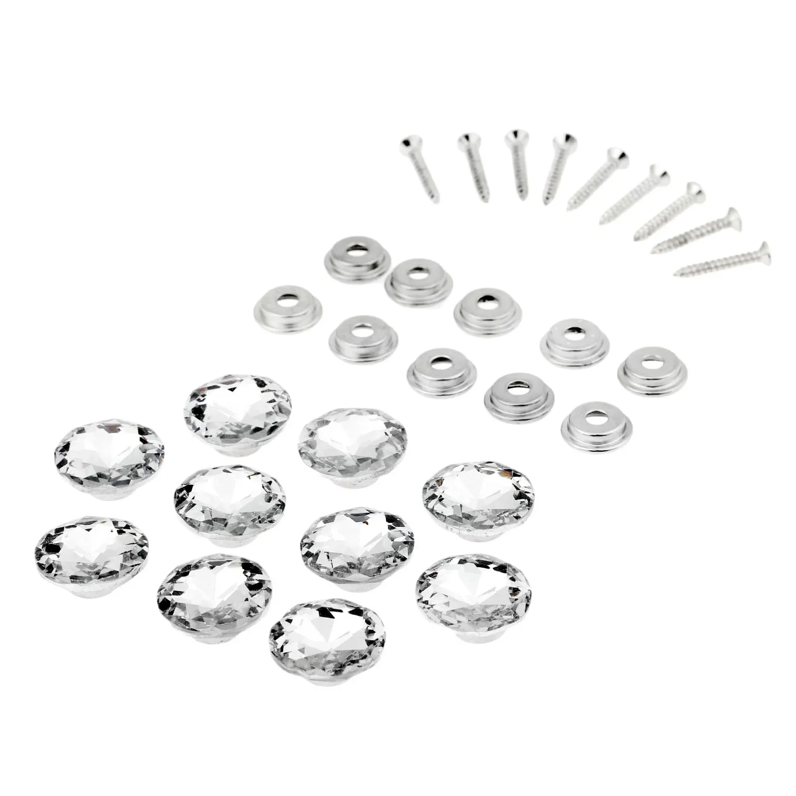 10pcs Crystal Real Buttons Upholstery Tacks 20mm Studs Shiny Pattern Diamond Nail Decoration Craft Headboard Wall Sofa Furniture