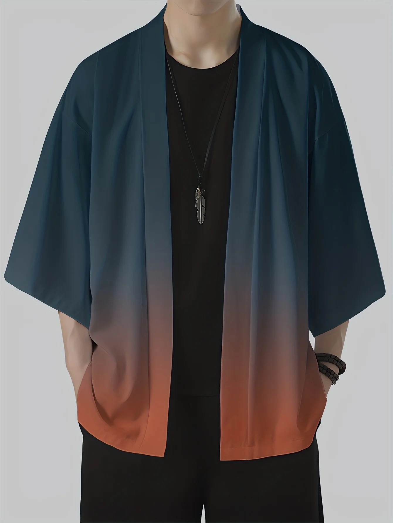2026 Summer Men's Kimono 3D Printed Design Breathable Lightweight Casual Fashion Outdoor Street Men's Clothing
