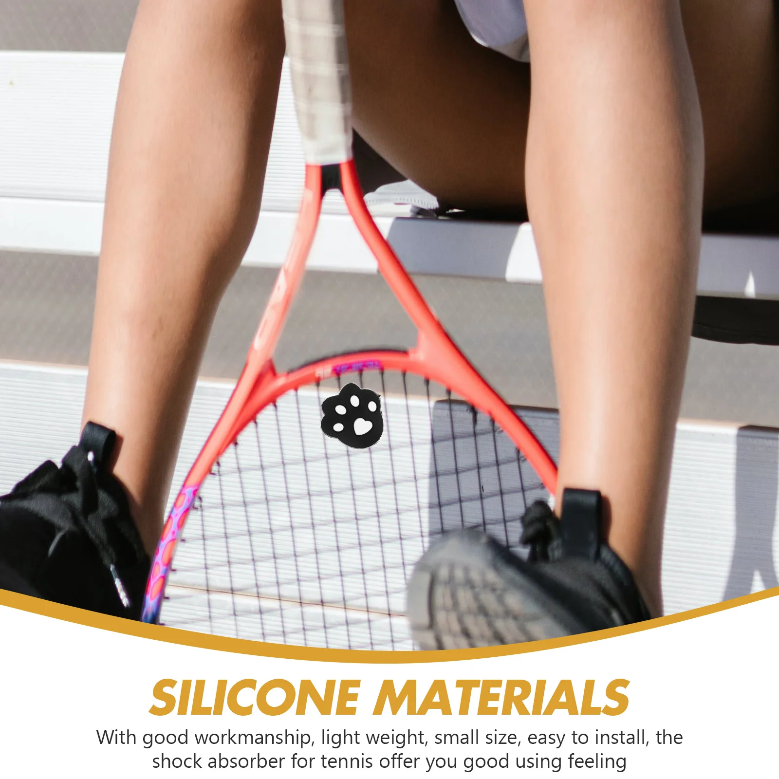 

5 PCS Tennis Racket Shock Absorber Dampening Supplies Damper Dampeners Cute Dampners for Rackets Absorption Shocks Silicone