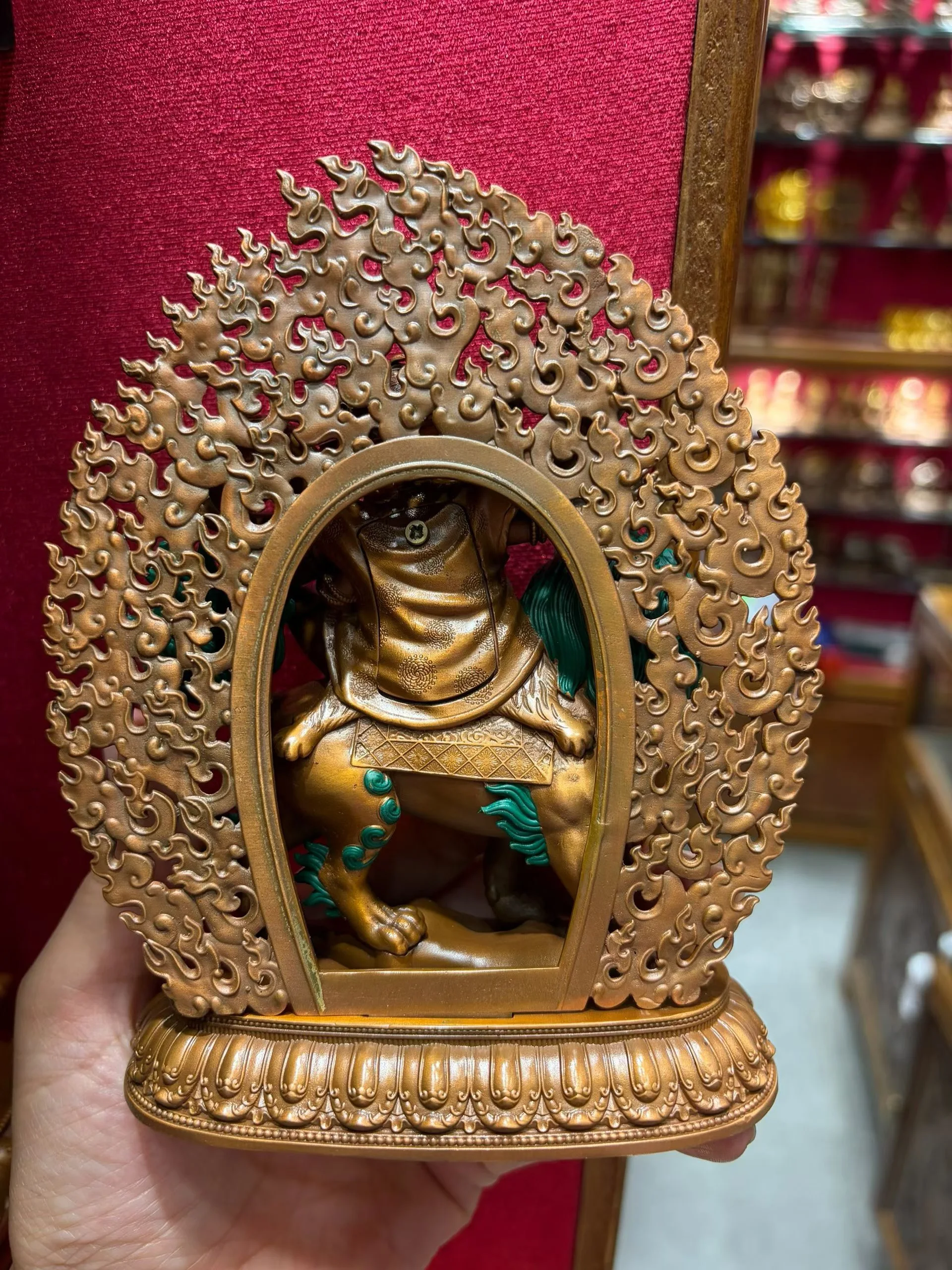 TOP Exquisite bronze Buddha statue Pe-hara Pehar Gyalpo Tibetan Buddhism copper buddha statue buddhist altar home temple worship