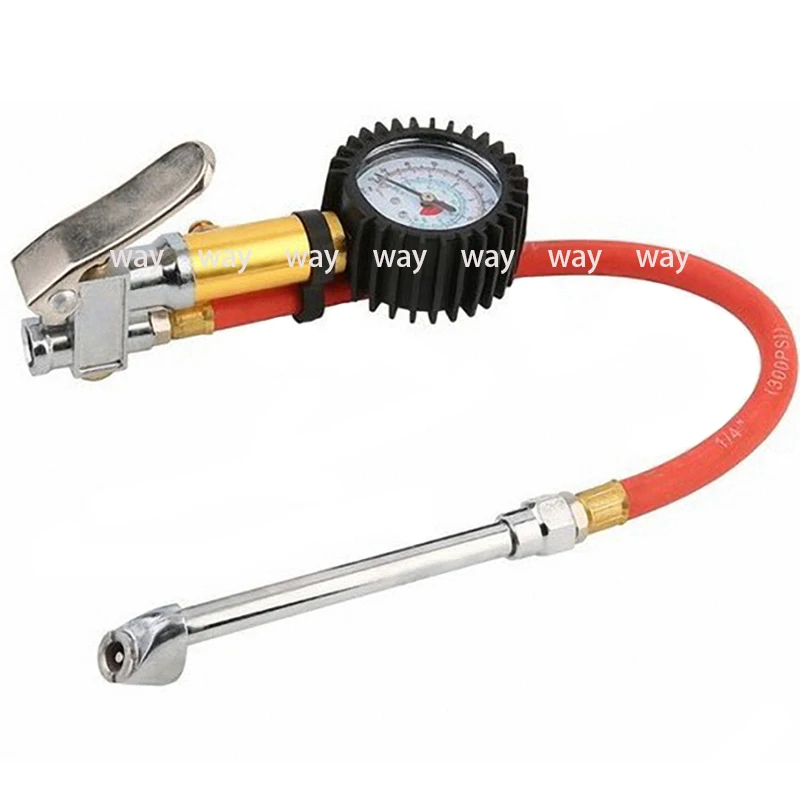 Tyre Air Inflator Dial Pressure Meter Gauge Air Line Tyre Pump Pressure Dual Air ChuckTester for Car Truck Cycles Dinghies