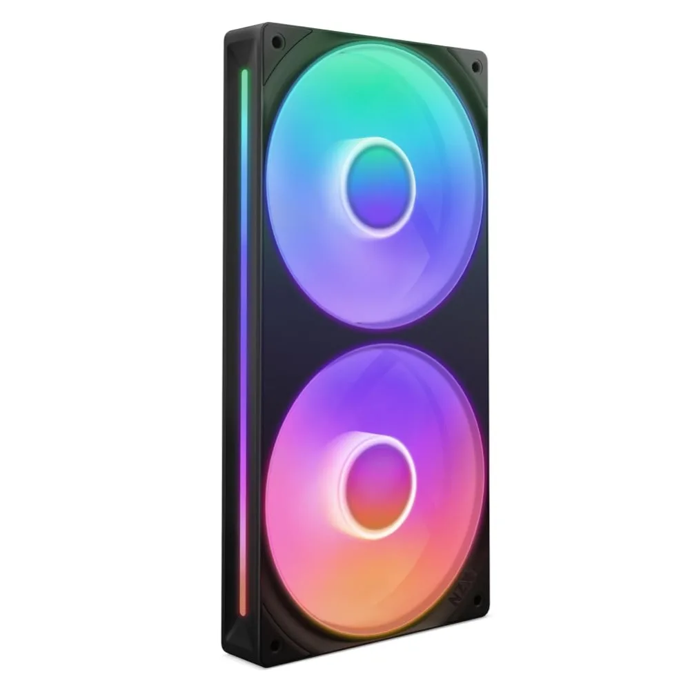 NZXT F240 RGB Core: مشعاع أحادي الإطار 240 مم مع مراوح RGB 2 × 120 مم - سرعة التحكم والإضاءة - الضغط الثابت العالي وAi