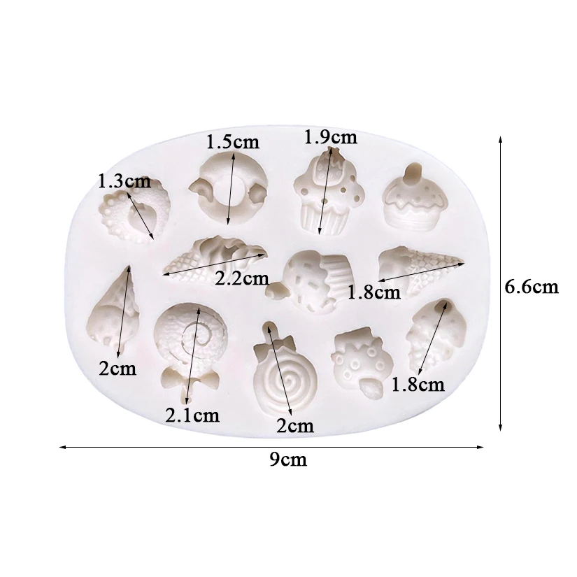 Ice Cream Lollipop Doughnuts Silicone Sugarcraft Mold Resin Tools Cupcake Baking Mould Fondant Cake Decorating Tools