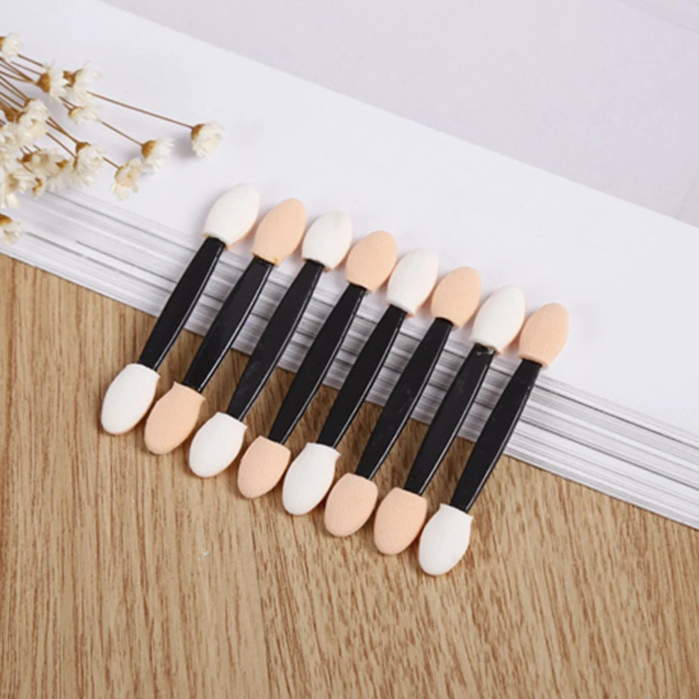 40 pçs pincéis de maquiagem em bastão de sombra de ponta dupla aplicadores portáteis suprimentos de maquiagem de aperto firme para sombra de olho
