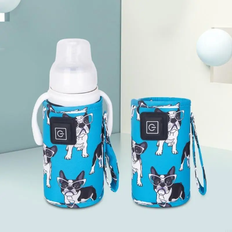 Babyflessenwarmer voor moedermelk, USB oplaadbaar om baby's te voeden tijdens nachtelijke reizen P31B