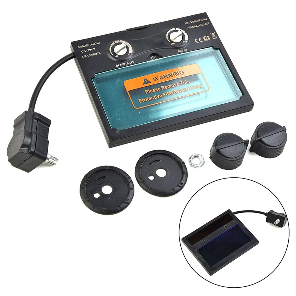 Lentille De Soudage à Obscurcissement Automatique OSALADI – 110 X 90 Mm – Solaire, Gradation LED Pour Casque De Soudage MIG TIG ARC