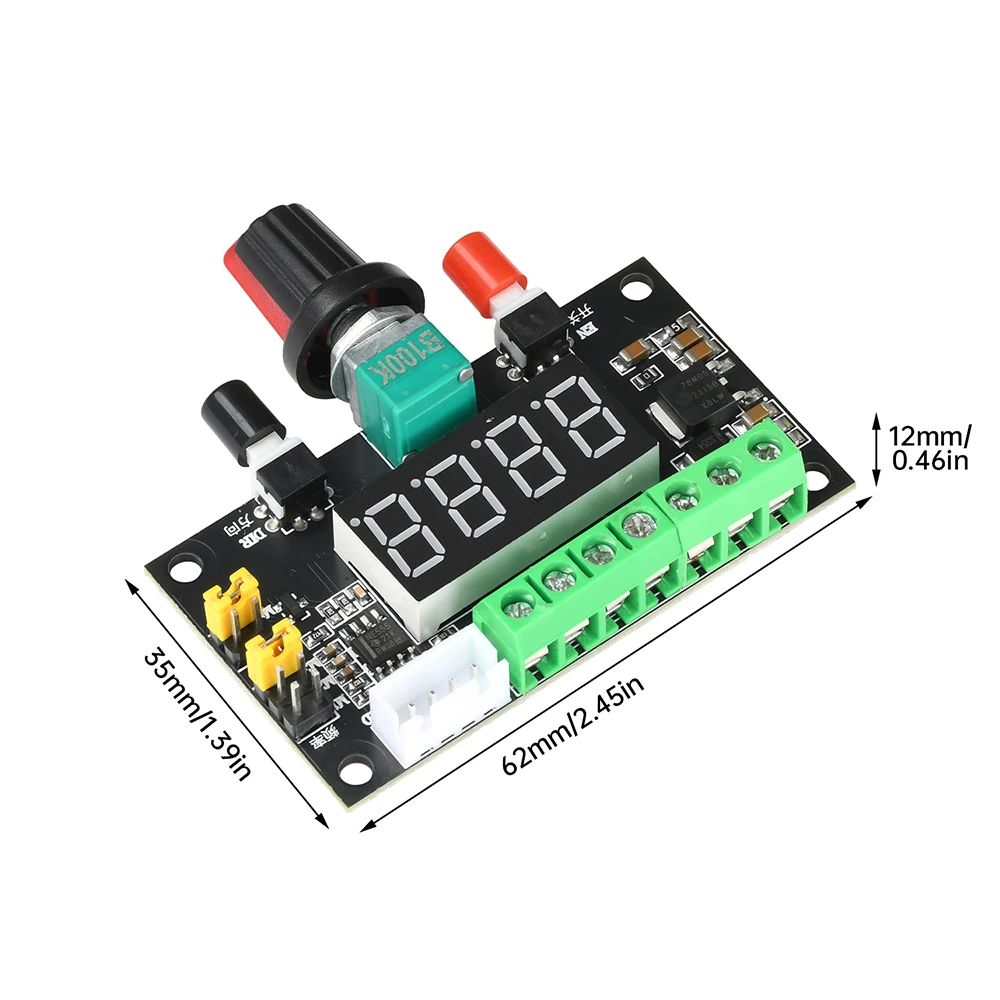 Stepper Motor Controller 12V 24V with PWM Pulse Signal Generator Reversible Rotation & Speed Control for Automation