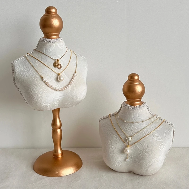 

LX9D Бархатистая витрина для ожерелья Компактная витрина для ювелирных изделий для экспонатов дома