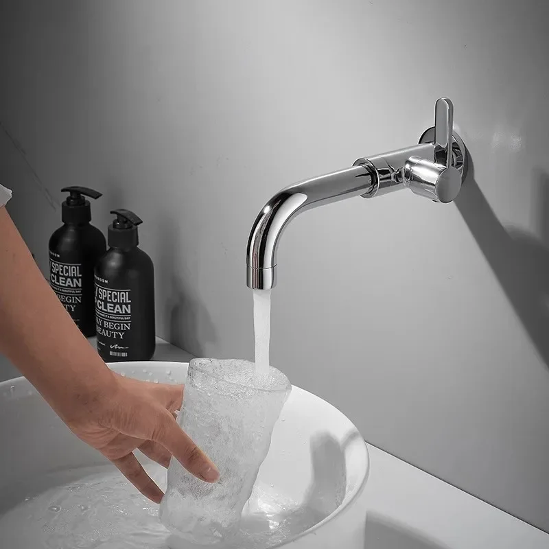 

Хромированный настенный смеситель для раковины, только холодная вода, черный, для ванной комнаты