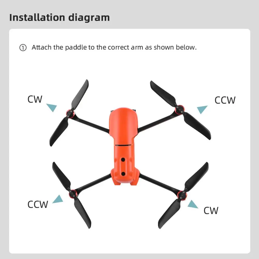 2 Pairs Drone Propellers Quick Release Blade Drone Accessoires Compatibel Voor Autel Evo Ii/Evo Ii Pro Drone