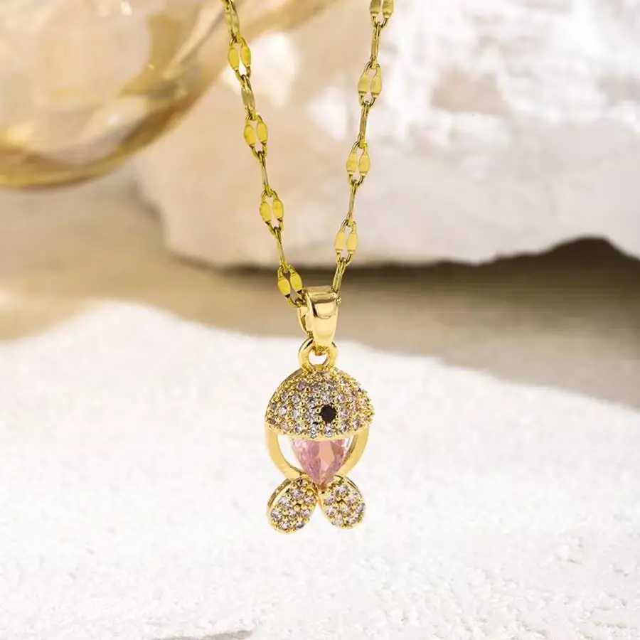 

New necklace for women, versatile, high-end, light luxury, fashionable, teddy bear necklace for women