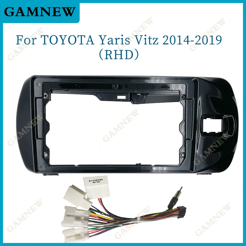 9 Inch Car Frame Fascia Adapter Android Radio Audio Dash Fitting Panel Kit For Toyota Vitz 3 XP130 Yaris 2014-2019 RHD