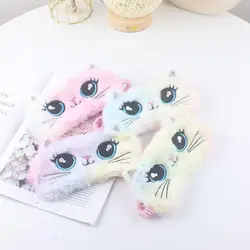 Cartoon Plush Eye Mask Simulation Silk Lunch Break Cute Students Cat Plush Eye Shading Tool Blackout Colorful Plush Eye Mask