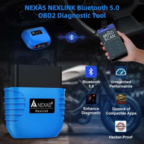 NEXAS NexLink Bluetooth 5,0 OBD2 EOBD escáner automotriz para iOS Android Windows lector de código de error herramienta de escaneo de diagnóstico