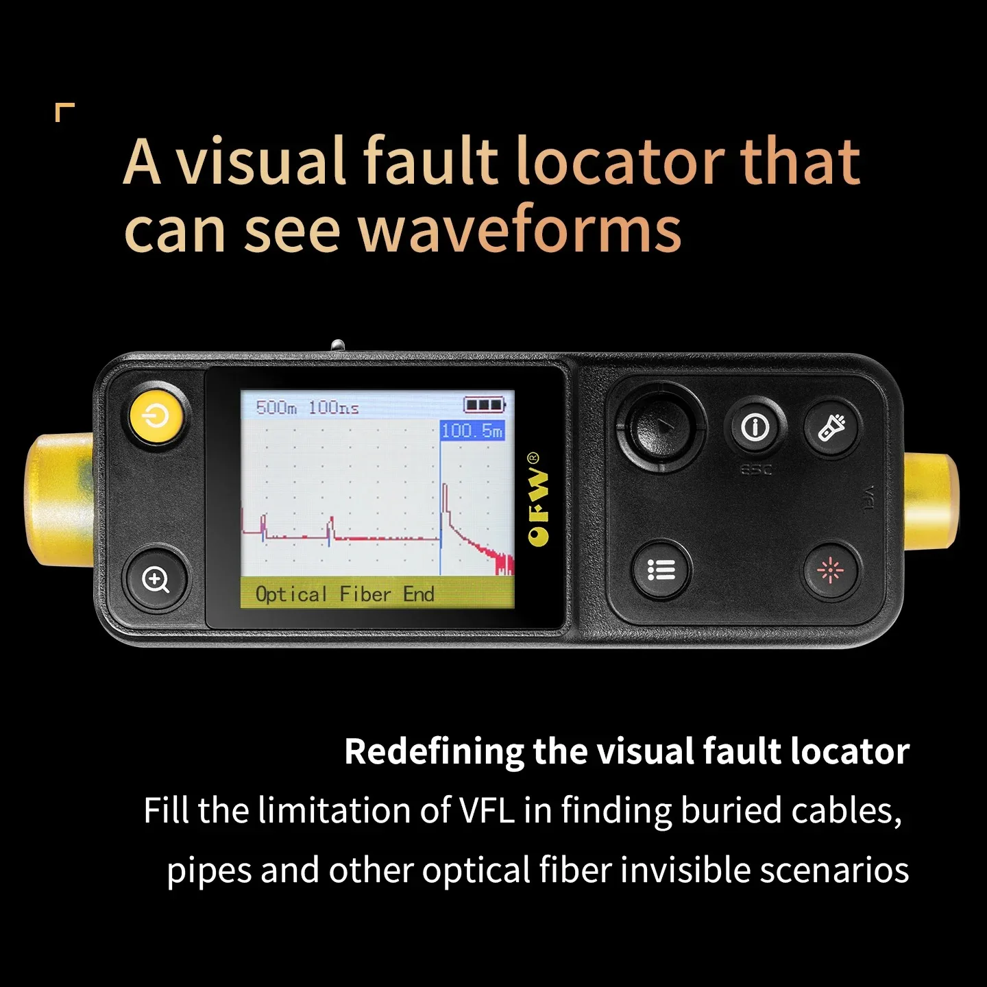 OFW Mini OTDR 20KM Handled optical time-domain reflectometer Visual Fault Locator Optic Fault Finder Breakpoint Tester FWV-100