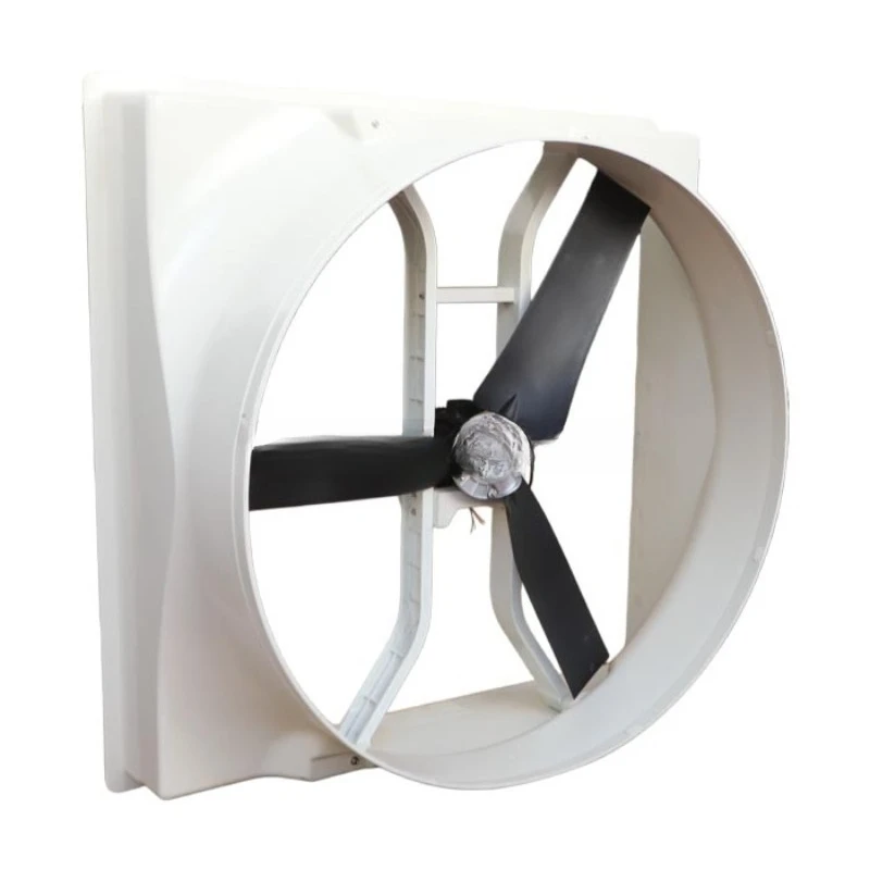 Wall mounted axial flow fan with high-speed exhaust is suitable for cooling workshops, greenhouses, and warehouses