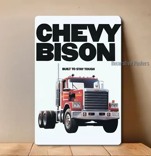Chevy Bison Tractor Metallposter – Sammlerstück, Schildergröße: ()